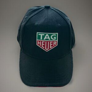 TAG Heuer Black Baseball Cap Hat Adjustable Strapback F1 Racing Logo Embroidered